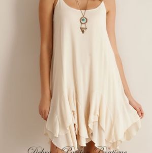 Ruffle bottom dress.